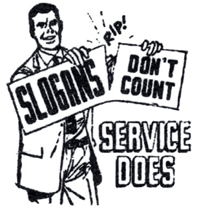 Slogans Don't Count - Service Does
